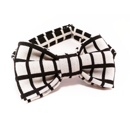 Checkered bow tie