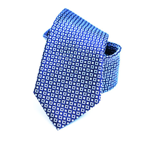 Blue patterned tie